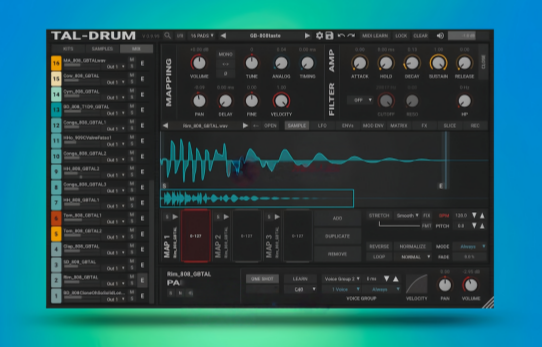 鼓机打击垫采样器插件Togu Audio Line TAL-Drum-小七音频资源网